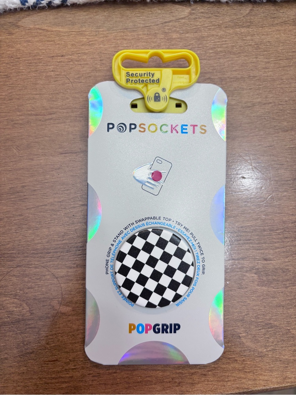 PopSocket PopGrip Checkerboard Phone Grip in Black & White